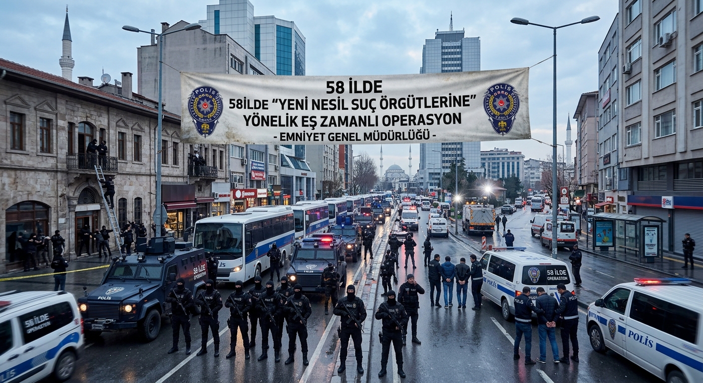 58 İLDE "YENİ NESİL SUÇ ÖRGÜTLERİNE" YÖNELİK OPERASYON